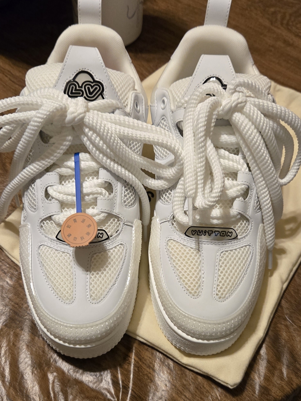 Louis Vuitton Mens White LV Skater Sneakers